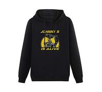 Mgdk Long Sleeve Hooded Sweatshirt Johnny 5 Is Alive Short Circuit Cotton Blend Hoody Black