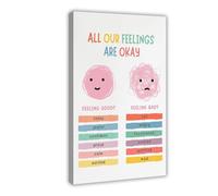 MGDUJGH All Our Feelings Are Okay Mental Healthy Canvas Wall Art Posters And Prints Room Aesthetic Bedroom Office Decor 16x24inch(40x60cm)