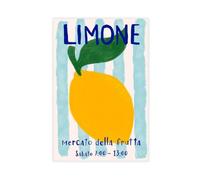 MGDUJGH Hand Drawn Lemons. Fruit Market. Positano Lemons Canvas Modern Poster Wall Art Prints Paintings Living Room Bedroom Decor 20x30inch(50x75cm)