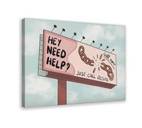 MGDUJGH Hey, If You Need Help Call Jesus. Christian Billboard. Gospel Quote. Canvas Modern Poster Wall Art Prints Paintings Living Room Bedroom Decor 20x30inch(50x75cm)