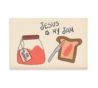 MGDUJGH Jesus Is My Jam. Funny Christianity. Gospel Food. Cute Faith. Humorous Bible Quotes. Canvas Modern Poster Wall Art Prints Paintings Living Room Bedroom Decor 20x30inch(50x75cm)