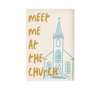MGDUJGH Meet Me at Church Fun Christianity Holy Spirit Bible Teen Faith Canvas Modern Poster Wall Art Prints Paintings Living Room Bedroom Decor 16x24inch(40x60cm)