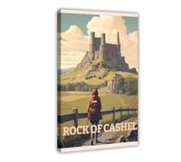 MGDUJGH Rock of Cashel Ireland Travel Northern Ireland Canvas Art Wall Decor Posters Home Bar Restaurant Garage Cafe Logo Gift 12x18inch(30x45cm)