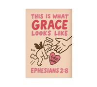 MGDUJGH This Is What Grace Looks Like Christian Pop Bible Verses Faith-Based Canvas Modern Poster Wall Art Prints Paintings Living Room Bedroom Decor 16x24inch(40x60cm)