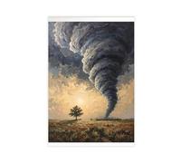 MGDUJGH Tornado Storm. Dramatic Sky And Lightning. Melancholic Nature Canvas Modern Poster Wall Art Prints Paintings Living Room Bedroom Decor 16x24inch(40x60cm)