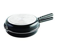 MGE - Double-Sided Frying Pan for Tortilla and Omelette - Non-Stick Aluminum Double Pan Compatible with Induction, Gas and Electric Hobs - Non Stick Frying Pan for Egg and Omelette - 24 cm