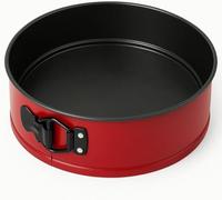 MGE - Springform Cake Tin with Loose Base - Deep Circular Cake Tin Tray with Loose Base - Springform Baking Tin - Yorkshire Pudding Tin - Round Baking Tin/Pan - Cheesecake Tins - 24 cm - Red
