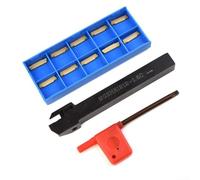 MGEHR1212-1.5 Grooving Tool Holder With 10Pcs MGMN150-G Carbide Inserts,CNC Lathe Turning Toolholder For Metalworking,Right Hand Cutting