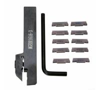 MGEHR16163 Alloy Steel Turning Holder Boring Bar Set with 10 MGMN300 Inserts and Wrench for Accurate Machining and Turning Processes