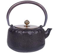 MGEMJMJ Cast Iron Teapot Tea Kettle Tea Pot,Japanese Style Tetsubin Tea Kettle 1.2L | Cast Iron Tea Kettle To Keep Tea Warm | Retro Precipice Pattern Iron Kettle