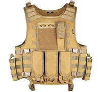 MGFLASHFORCE Tactical Airsoft Vest Adjustable Modular Paintball Vest