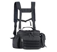 MGFLASHFORCE Tactical Fanny Pack for Men EDC Molle Waist Bag Hip Belt Pouches for Hiking Fishing Climbing Running Cycling Outdoor Sports