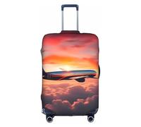 MGGAklp Airplane Sunsets Sky Print Washable Stretch Suitcase Protector Anti Scratch Travel Suitcase Cover for Adult