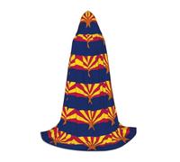 MGGAklp Arizona State Flag Print Hooded Cape For Teenagers For Halloween, Cosplay And Themed Parties
