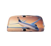 MGGAklp Beautiful Sky Airplane Print Pencil Case Bag Spacious and Stylish Zipper Pencil Pouch for School Office Gift