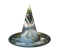 MGGAklp Beautiful White Swans On The Lake Print Party Hat Halloween Carnival Witches Hats For Themed Parties Holiday Decor