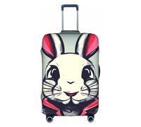 MGGAklp Bunny Rabbit Print Washable Stretch Suitcase Protector Anti Scratch Travel Suitcase Cover for Adult