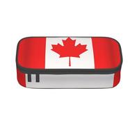 MGGAklp Canadian Flag Print Pencil Case with Double Zipper, Portable Pencil Pouch for School Office Supplies