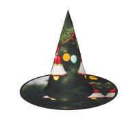 MGGAklp Christmas Tree And Bell Print Party Hat Halloween Carnival Witches Hats For Themed Parties Holiday Decor