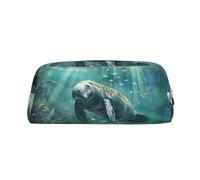 MGGAklp Crazy Save Manatee Print Pencil Case Bag Spacious and Stylish Zipper Pencil Pouch for School Office Gift