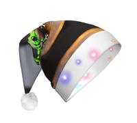 MGGAklp Cute And Funny Funny Frogs Print Led Christmas Hat,Adult Festive Hat,Party Headgear For Xmas Celebration