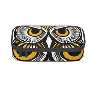MGGAklp Cute Owl Pattern Print Pencil Case with Double Zipper, Portable Pencil Pouch for School Office Supplies