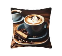 MGGAklp Delicious Coffee Print Decorative Square Throw Pillows For Home Living Room Bedroom Bed Outdoor
