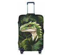 MGGAklp Dinosaur Palm Leaf Print Washable Stretch Suitcase Protector Anti Scratch Travel Suitcase Cover for Adult
