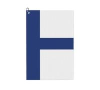 MGGAklp Finnish Flag Print Golf Towel With Clip Absorbent Water Quick Dry Microfiber Golf Accessory
