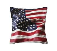 MGGAklp Firefighter American Flag Print Decorative Square Throw Pillows For Home Living Room Bedroom Bed Outdoor