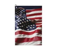 MGGAklp Firefighter American Flag Print Golf Towel With Clip Absorbent Water Quick Dry Microfiber Golf Accessory