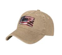 MGGAklp Firefighter American Flag Print Perfect for Sports and Outdoor Activities Adjustable Cap, Adult Unisex Natural