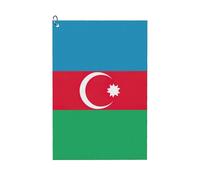 MGGAklp Flag Of Azerbaijan Print Golf Towel With Clip Absorbent Water Quick Dry Microfiber Golf Accessory
