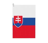 MGGAklp Flag Of Slovakia Print Golf Towel With Clip Absorbent Water Quick Dry Microfiber Golf Accessory