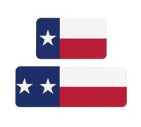 MGGAklp Flag Of Texas Print Kitchen Floor Mat 2 Sets Non Slip Waterproof Mat Comfort Standing Mat Decorations