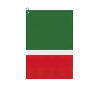 MGGAklp Flag Of The Chechen Republic Print Golf Towel With Clip Absorbent Water Quick Dry Microfiber Golf Accessory