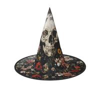 MGGAklp Floral Skull Print Party Hat Halloween Carnival Witches Hats For Themed Parties Holiday Decor