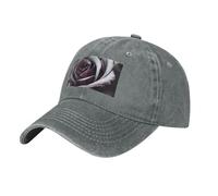 MGGAklp Gothic Rose Flower Print Perfect for Sports and Outdoor Activities Adjustable Cap, Adult Unisex Gray