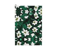 MGGAklp Hunter Green Floral Petals Pattern Print Golf Towel With Clip Absorbent Water Quick Dry Microfiber Golf Accessory