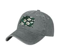 MGGAklp Hunter Green Floral Petals Pattern Print Perfect for Sports and Outdoor Activities Adjustable Cap, Adult Unisex