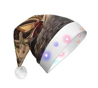 MGGAklp Italian Street Print Led Christmas Hat,Adult Festive Hat,Party Headgear For Xmas Celebration