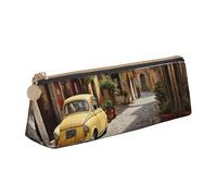 MGGAklp Italian Street Print Pencil Case with Zipper Office Stationery Organizer and Travel for Women Men