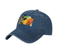 MGGAklp Japanese Pretty Koi Fish Print Perfect for Sports and Outdoor Activities Adjustable Cap, Adult Unisex Navy Blue