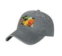 MGGAklp Japanese Pretty Koi Fish Print Perfect for Sports and Outdoor Activities Adjustable Cap, Adult Unisex Gray