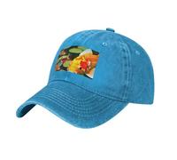 MGGAklp Japanese Pretty Koi Fish Print Perfect for Sports and Outdoor Activities Adjustable Cap, Adult Unisex Blue