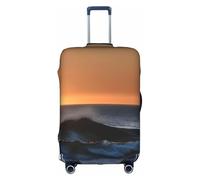 MGGAklp Last Sun Rays of Over The Sea Waves Print Washable Stretch Suitcase Protector Anti Scratch Travel Suitcase Cover for Adult
