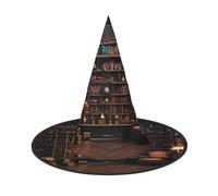 MGGAklp Library Bookshelf Print Party Hat Halloween Carnival Witches Hats For Themed Parties Holiday Decor