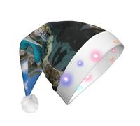 MGGAklp Lord Howe Island Sea Turtle Print Led Christmas Hat,Adult Festive Hat,Party Headgear For Xmas Celebration