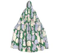 MGGAklp Many Bunny Cute Print Adults Hooded Cloak With Halloween Cape Robe Costume Party Supplies