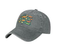 MGGAklp Many Small Dinosaur Print Perfect for Sports and Outdoor Activities Adjustable Cap, Adult Unisex Gray